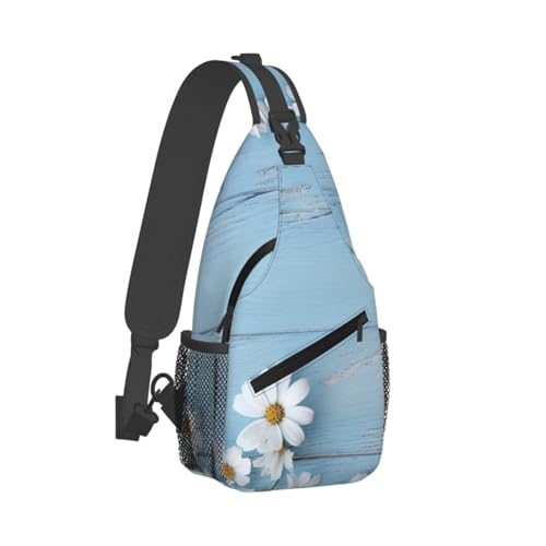 Bolso Cruzado Deportivo Negro con Diseño Floral miniatura 2