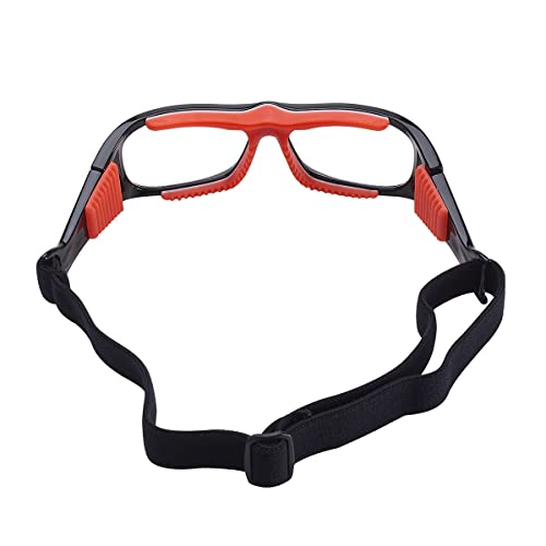 Prescription RX Sport Goggles Football Cycling Sports Ski Safety Basketball Glasses Detachable Can Put Diopter Lens (Black red adult) - Image 4