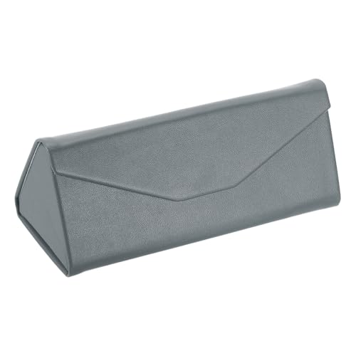 Image of PATIKIL Foldable Glasses Case, Triangle Magnetic Sunglasses Organizer Case PU Leather Hard Eyeglass Case (1 Pcs)