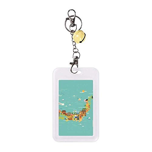 Porte-badge traditionnel japonais jaune étui carte de crédit et pass transport