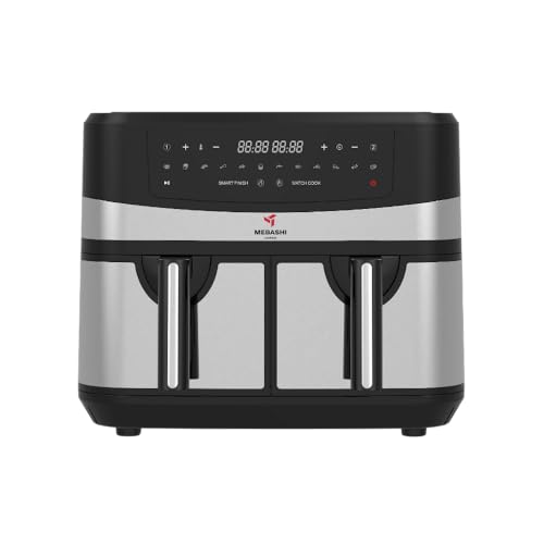 MEBASHI-Air-Fryer-Dual-Basket-with-Digital-Screen-1800W-2-45L-Capacity-Total-9L-Rapid-Air-Technology12-Pre-Set-Functions-ME-AF997