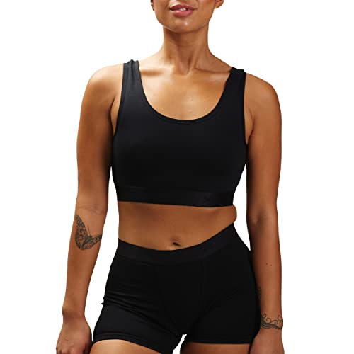 TomboyX Soft Bra, Cotton Scoop-Neck Bralette for Women, Wireless No-Padding Low Impact, (XS-6X)3