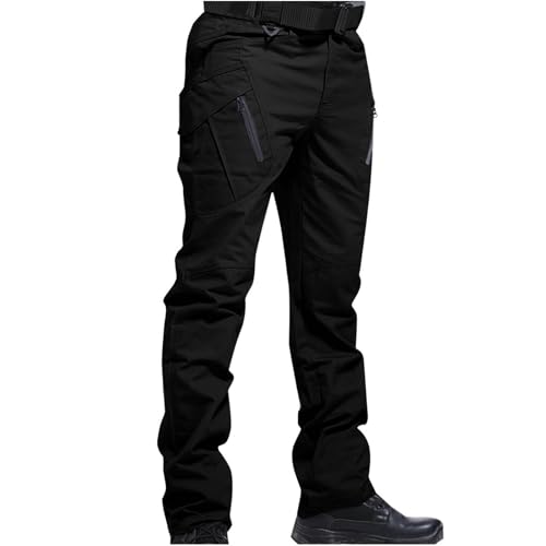 Dmmtot Arbeitshose für Herren, taktische lange Hose, gerades Bein, Outdoor, Wandern, lange Hose, dehnbar, winddicht, Klettern, Camping, Größe M-5XL, Schwarz , L Dmmtot Arbeitshose für Herren, taktische lange Hose, gerades Bein, Outdoor, Wandern, lange Hose, dehnbar, winddicht, Klettern, Camping, Größe M-5XL, Schwarz , L