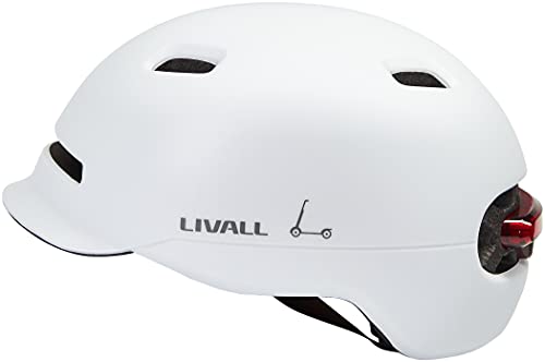 Livall C20 Urban Fahrradhelm Livall, Smarter Fahrradhelm, Tech-Helm, Lichthelm, Velohelm, Multimedia-Helm, SOS-Alarm-System, weiß, 54-58cm M – Ansicht 3