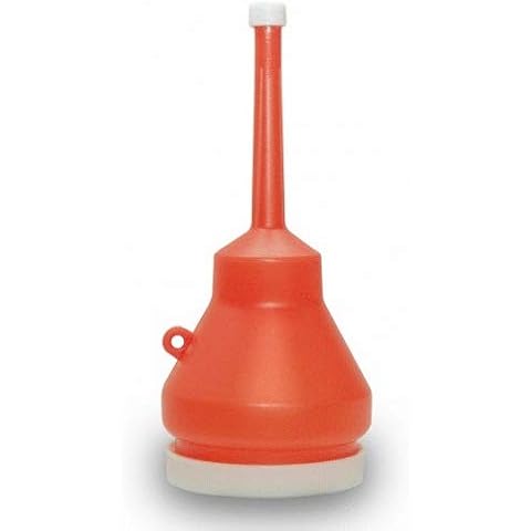 Funnel King 32105-7 1-Pint Double Capped Funnel - Orange (9" Length)-Bulk Cover