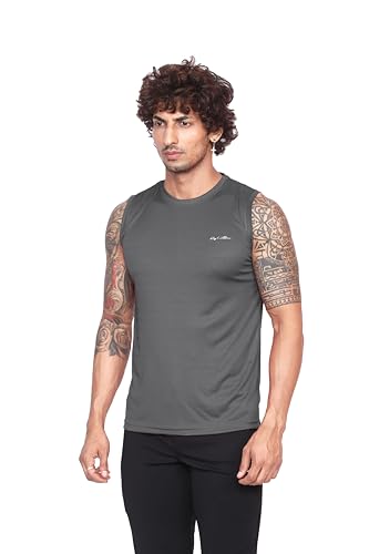 Image of Big Button Mens Quick Dry Sports Cut Sleeves Sports Tshirts Tank Top