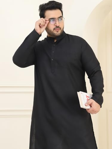 Image of SOJANYA Plus (Since 1958) Men's Jacquard Silk Self Design Only Long Kurta
