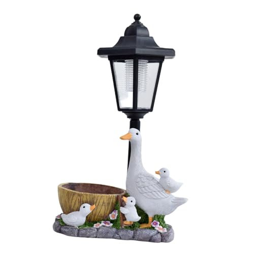 KESOTO Statua da Giardino con Luci Solari, Regalo, Figura Animale per Giardino,
