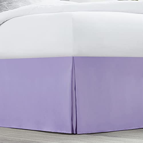 Image of Nestl Lavender Full XL Bed Skirt - Full XL Size Bed Skirt 14 Inch Drop - Brushed Microfiber Bed Skirts - Hotel Quality Pleated Bed Skirt - Shrinkage & Fade Resistant