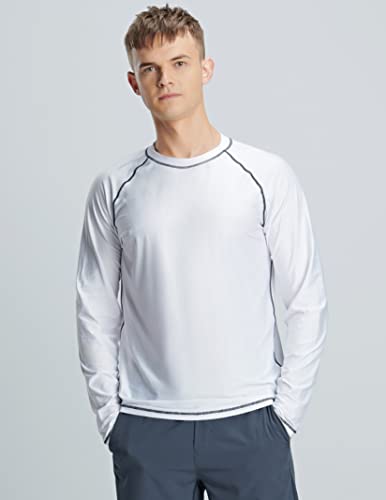 Liberty Imports 2-Pack Men's UV Long Sleeve Swim Shirts Loose Fit Rash Guards4