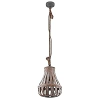 Ceiling Light /'Haruno/' dimmable (Maritime) in Brown Made of Wood for e.g. Living Room & Dining Room (1 Light Source, E27) from Lindby | Pendant Lighting, lamp, Hanging lamp, lamp, Ceiling lamp