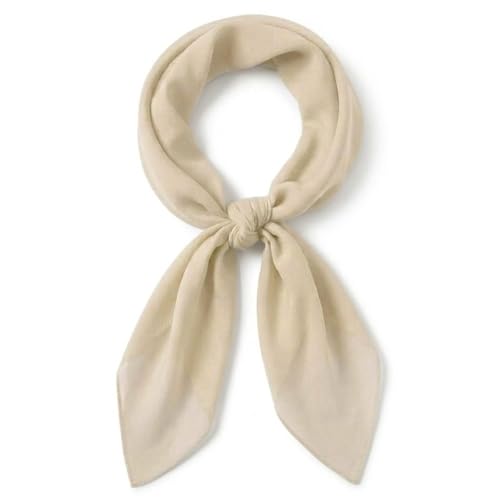 TigerTie Damen Chiffon Halstuch – Luftig und angenehm zu tragen – 90 x 90 cm, beige sandfarben