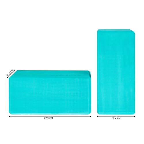 Image of Amazon Brand - Symactive High Density Premium EVA Foam Yoga Blocks for Strength, Balance, and Flexibility, Odour Resistant, Extra Large Size (4 x 6 x 9 inches, Set of 2)