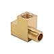 Sarini Winkeladapter, T-Splitter, Öldrucksensor, T-Stück, Öldruckmesser-Adapter, M10 x 1 Stecker auf 2 M10 x 1 Buchsenadapter, Messing