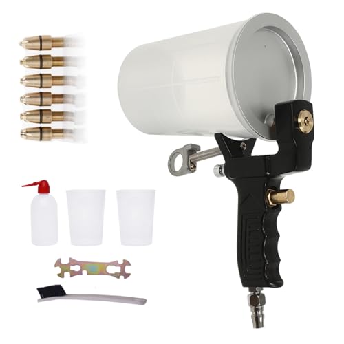 ANGDI Pistola a spruzzo Portatile per gelcoat, Kit Pistola a spruzzo ad Aria compressa con 6 ugelli e 3 Tazze, Kit di Strumenti per verniciatura a spruzzo ad Alta atomizzazione per resine