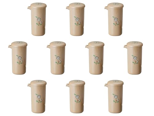 Set of 10, Hand-painted Blue Small Flower Kiri Sake Cup (with Lid) [3.7 x 9.3 x 15 cm (400cc)] | Setomonohonpo