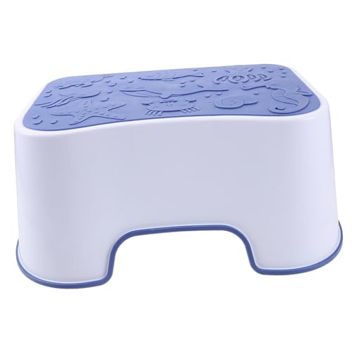 Tabouret pour salle de bain anti glisse contre les chutes marchepied robuste bleu