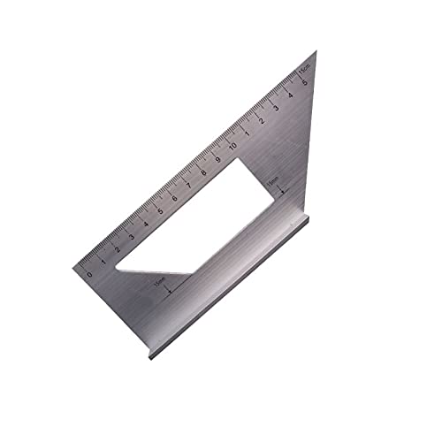 Transportador de angulos, Regla multifunción cuadrada de madera de aleación de aluminio, regla de calibre de 45 90 grados, herramientas de carpintería