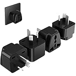 HEYMIX Universal Travel Adapter (4-Pack), US/UK/EU/India to AU Power Plug Adapter, 3-Pin Universal Adapters With Safety Grounded Pin