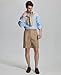 Susclude Pleated Dress Shorts for Men 9 Inch Inseam Khaki Shorts Men Elastic Waist Summer Golf Chino Short with Pockets