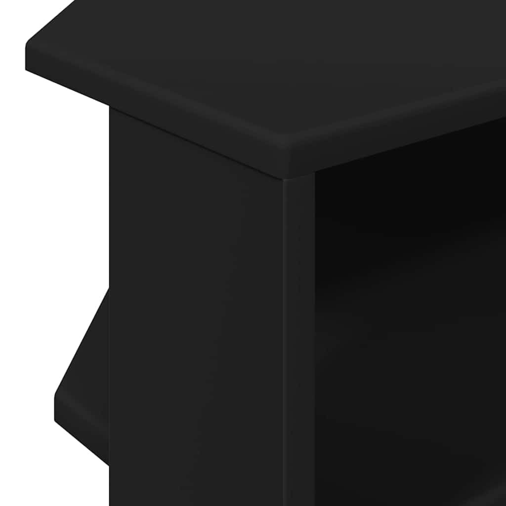 Mobile TV ad angolo nero, 102 x 40,5 x 45 cm, in legno con spazio e ripiano, moderno tavolo angolare con superficie opaca per soggiorno, mobile TV durevole