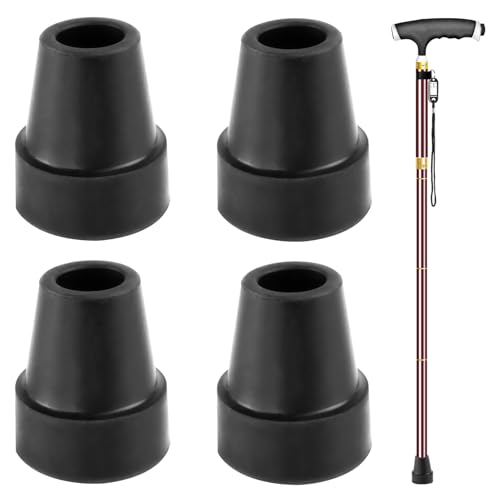Lot de 4 Embout Canne de Marche de 19 mm pour Bâtons de Randonnée, Embouts de Cannes pour Bâtons de Marche, Embout de Canne, pour Bâtons de Marche Standard