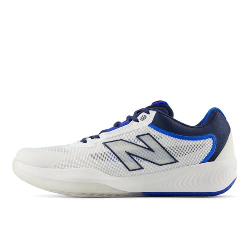 New Balance Men's FuelCell 996 V6 Tennis Shoe, White/Team Navy, 10.5 Wide