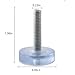 Caishun 10PCS M6x24mm Silver Furniture Leg Leveller Transparent Table Leg Sliding Levelling Pads Furniture Foot Screw Fixing Levelling Tool for Table Sofa Legs Floor Protector