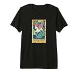 Ocho de Espadas Tarot Pegasus Rainbow Fantasy Magic Gift Camiseta Premium