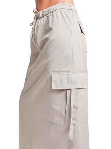 YMI Jeans Women’s Poplin Maxi Drawcord Cargo Skirt3