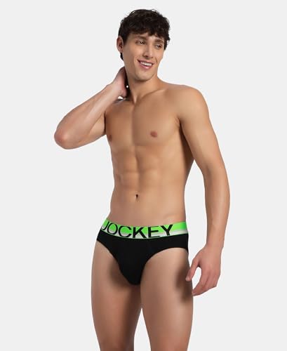 Image of Jockey FP02 Men Super Combed Cotton Rib Solid Brief with Ultrasoft Waistband