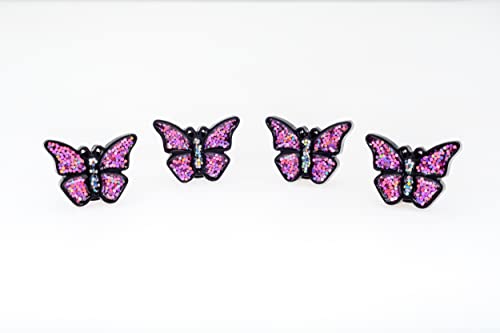 Image of FD&D Multiple Use Shining Screw Cap, Pink Butterfly Pattern with M6 Machine Screw
