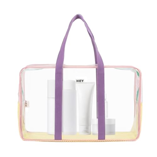 Sac de plage imperméable transparent avec fermeture éclair et bandoulière