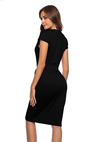 CEASIKERY Women's Business Retro Cocktail Pencil Wear to Work Office Casual Dress4