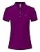AjezMax Damen Poloshirt Kurzarm Oberteile Leichte Golf Top mit Polokragen Sommershirts Unifarben Dunkel lila Größe Large
