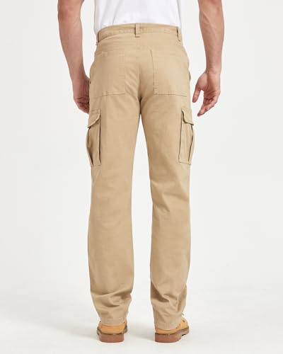 Zylioo Extra Tall Relaxed Fit Casual Pants for Men, 6 Pocket Black Work Pants, 36"/35"/34" Inseam Casual Utility Pants3