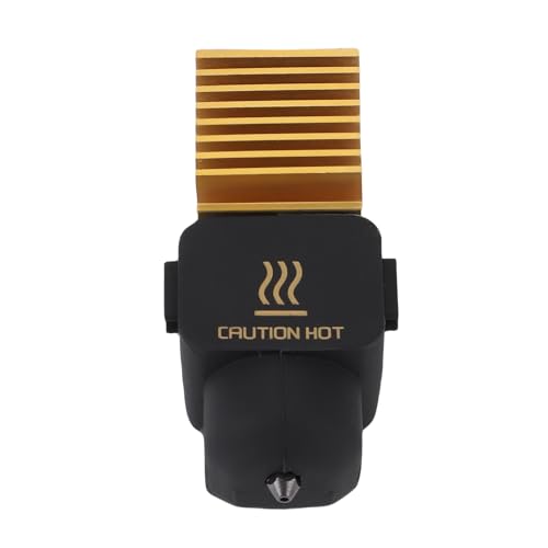 YDuupxe 3D Printer Hotend Kit, Brass Coating Aluminum Alloy Extruder Replacement with Hardened Steel Nozzle, 932°F High 