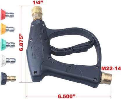 Image of metal Premium Pressure Washer Water Spray Gun With Quick Connector And Nozzle set Pressure Washer