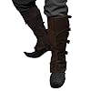 Medieval Pirate Boot Covers Faux Leather Novelty Boot Tops Knight Leg Guard Gaiter Viking Knight Shoes Cover Fancy Dress Cosplay Leg Covers Halloween Punk Costume Leg Warmer Wrap for Men Women #1