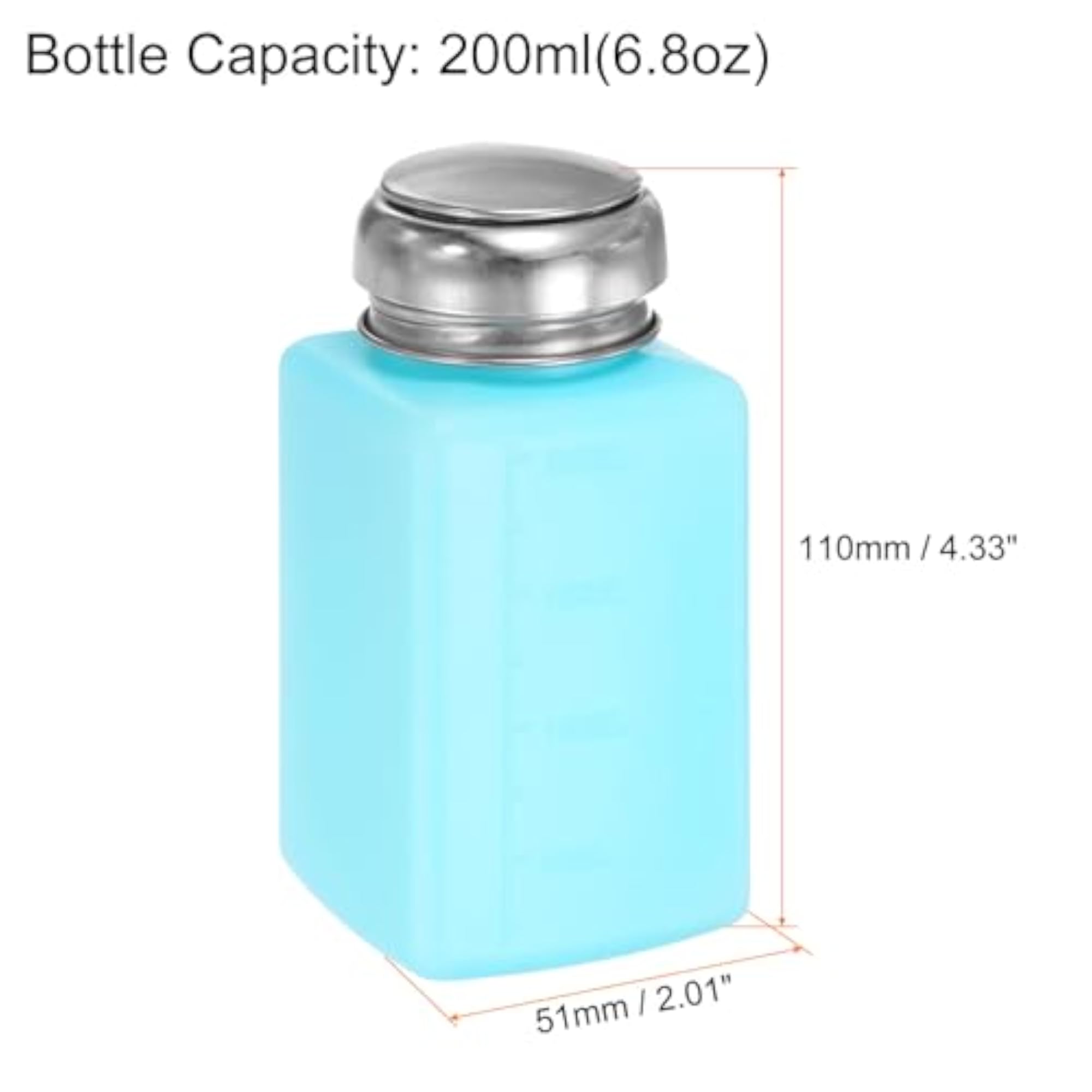 3pcs Solvent Alcohol Dispenser 200ml with Stainless Steel Lid
