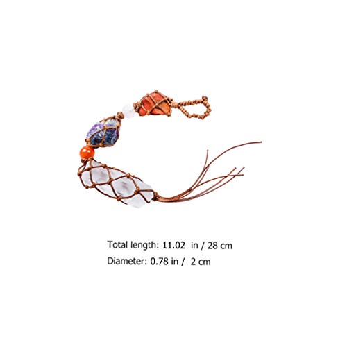 WINOMO 7 Cura Chakra Cristal Janela Decoração Do Carro Ornamentos Carro Pendurado Boa Sorte Shui Med