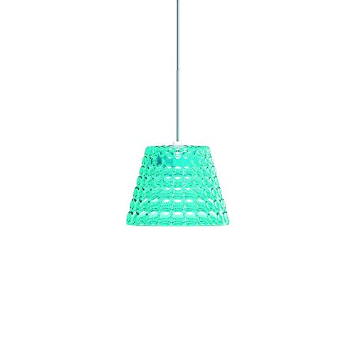 Colore: blu Guzzini Tiffany Lighting Lampada a Sospensione S Ø 13 cm x H 10 cm, Blu