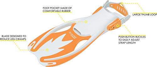 Kit de Mergulho Máscara + respirado + nadadeiras Cressi Rocks (laranja, 31/34)