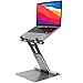 Soporte Ordenador Portátil, Laptop Stand Aluminio, Soporte PC Portátil Altura Ajustable de 1,5"a 20", Compatible con MacBook, DELL, HP, Lenovo de 10 a 17 Pulgadas