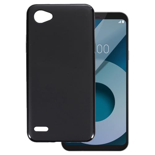 OAGELIM Funda Compatible con LG Q6 Case Antigolpes con Cubierta Protectora Flexible de TPU Suave y Resistencia a Arañazos con Protección (Negro)