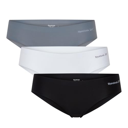 Ropa interior mujer Reebok Suki calzoncillos pack de 3 cómodos color negro blanco gris