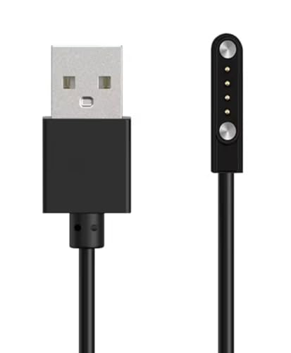 Panlouting Cargador USB Magnético 60cm con Conector 4 Pines 7.62mm compatible con Relojes Inteligentes, Gafas Inteligentes y Monitores de Actividad Física