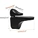 Adjustable Wood/Glass Shelf Bracket Wall Mount, Black, 4 Pack