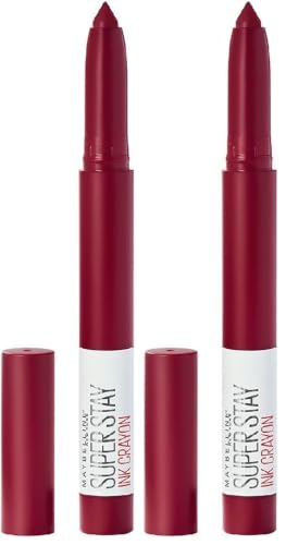 Image of Maybelline New York Super Stay Crayon Lipstick, 55 Make it Happen (Pack of 2)