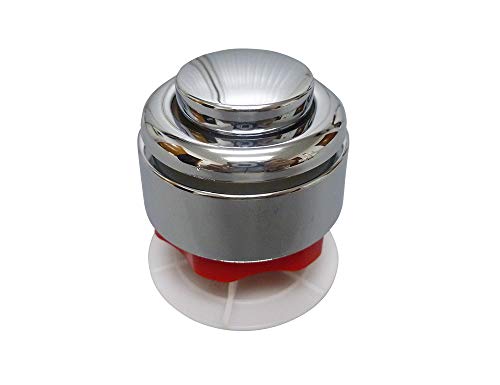 S&M 410529 – Pulsador universal cromado de descarga simple para sistemas de cisterna baja de pulsar | Fácil y rápido de instalar, sin herramientas | Fabricado con plástico de calidad anti-corrosión